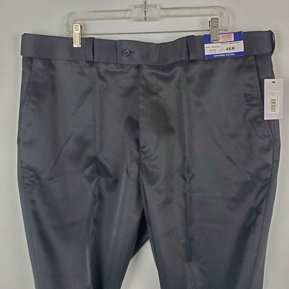 NWT National Patrol Slacks Style 3000E Pants Mens Sz 46R Inseam 32 Uniform Black - Picture 2 of 7